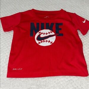 Nike Red Dri-Fit Baseball Tee